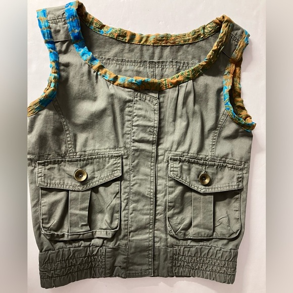 Charlotte Russe Women’s Vest, Small, Faded Olive Green, Utility Vest - Picture 4 of 7